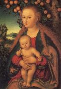 Lucas  Cranach The Virgin and Child under the Apple Tree oil painting artist